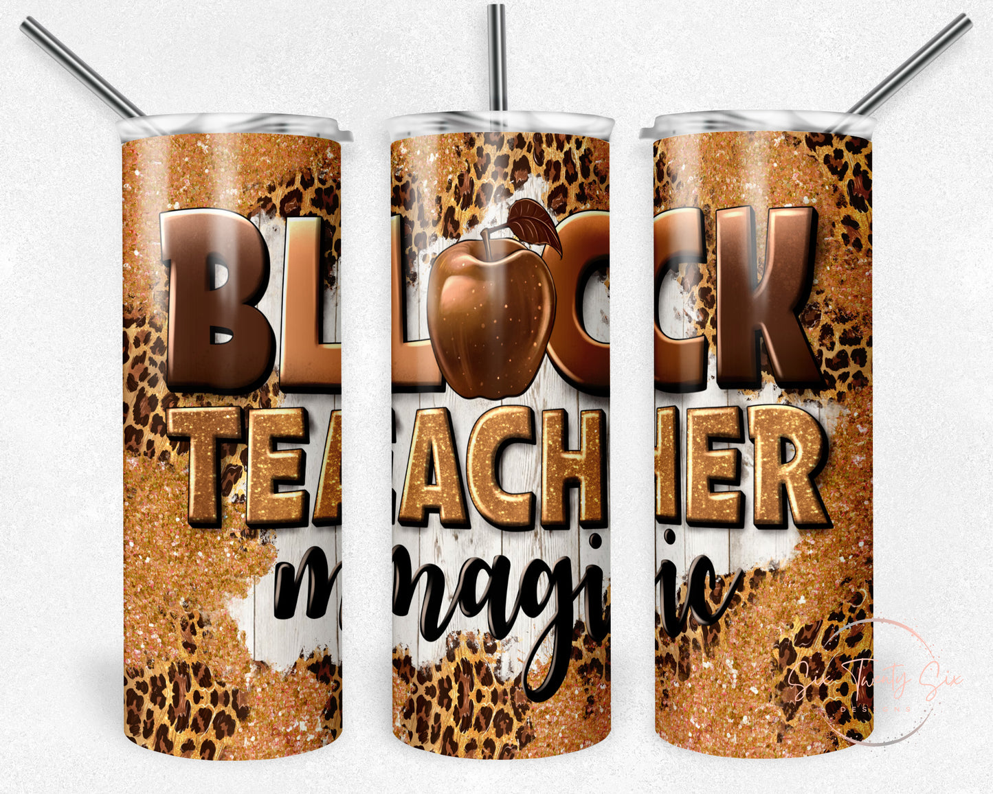 Black Teacher Magic 20 0z Tumbler