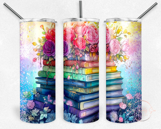 Floral Book Tumbler