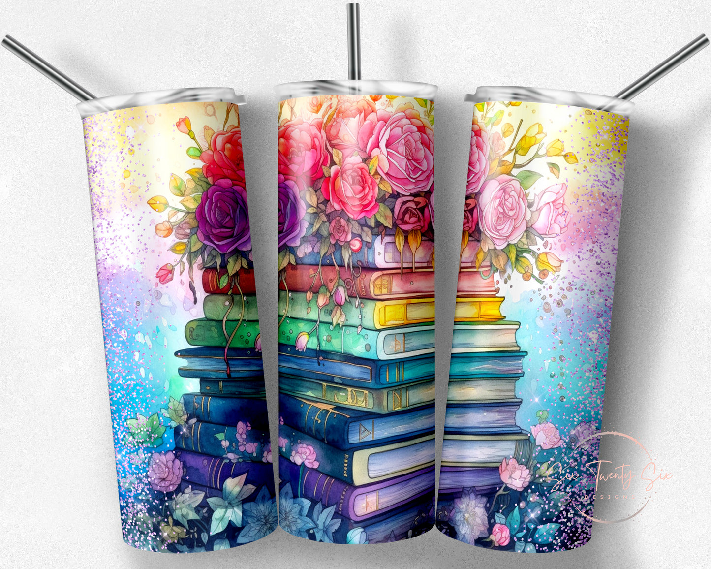 Floral Book Tumbler