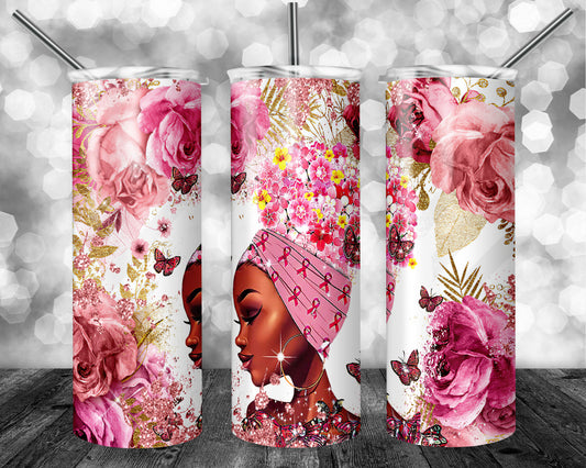 Cancer Awareness Roses Tumbler