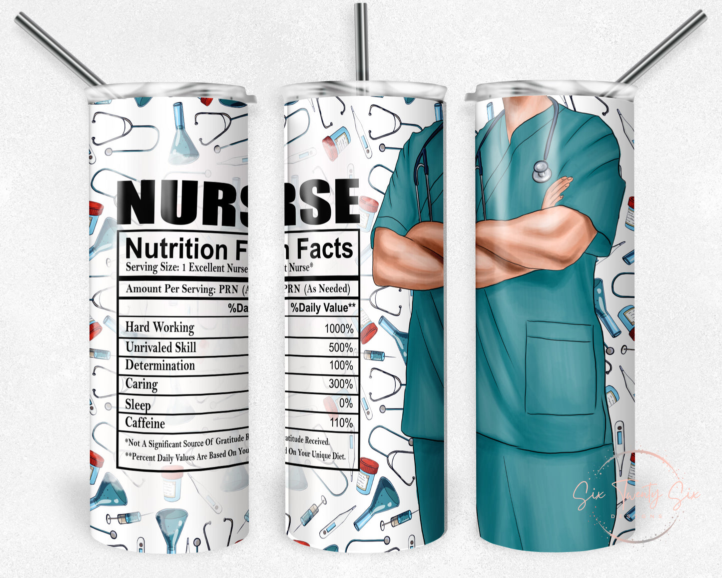 Male Nurse Nutritional Facts Tumbler