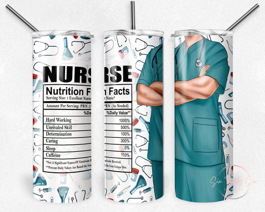 Male Nurse Nutritional Facts Tumbler