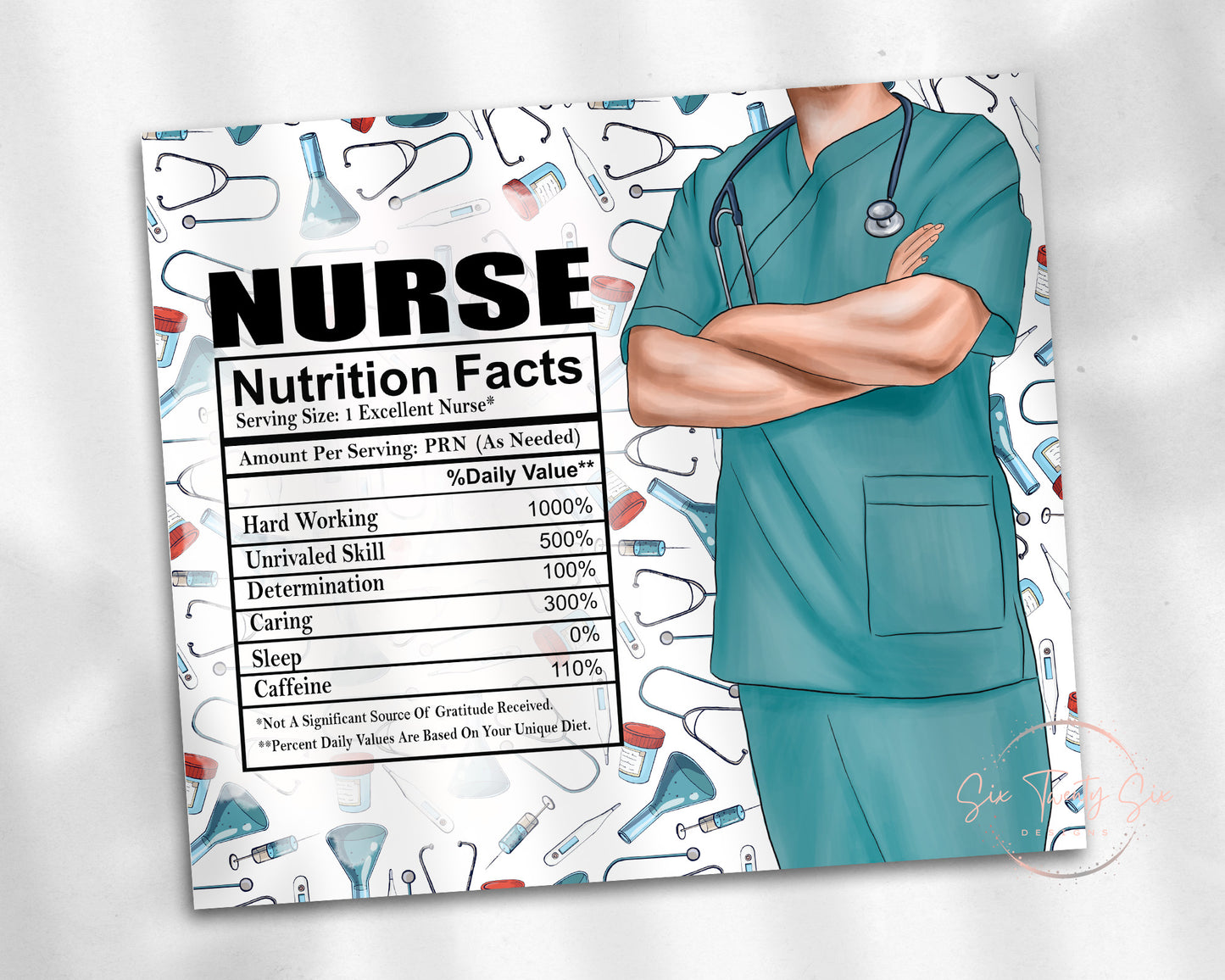 Male Nurse Nutritional Facts Tumbler