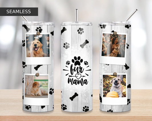 Fur Mama - Black Photo Tumbler