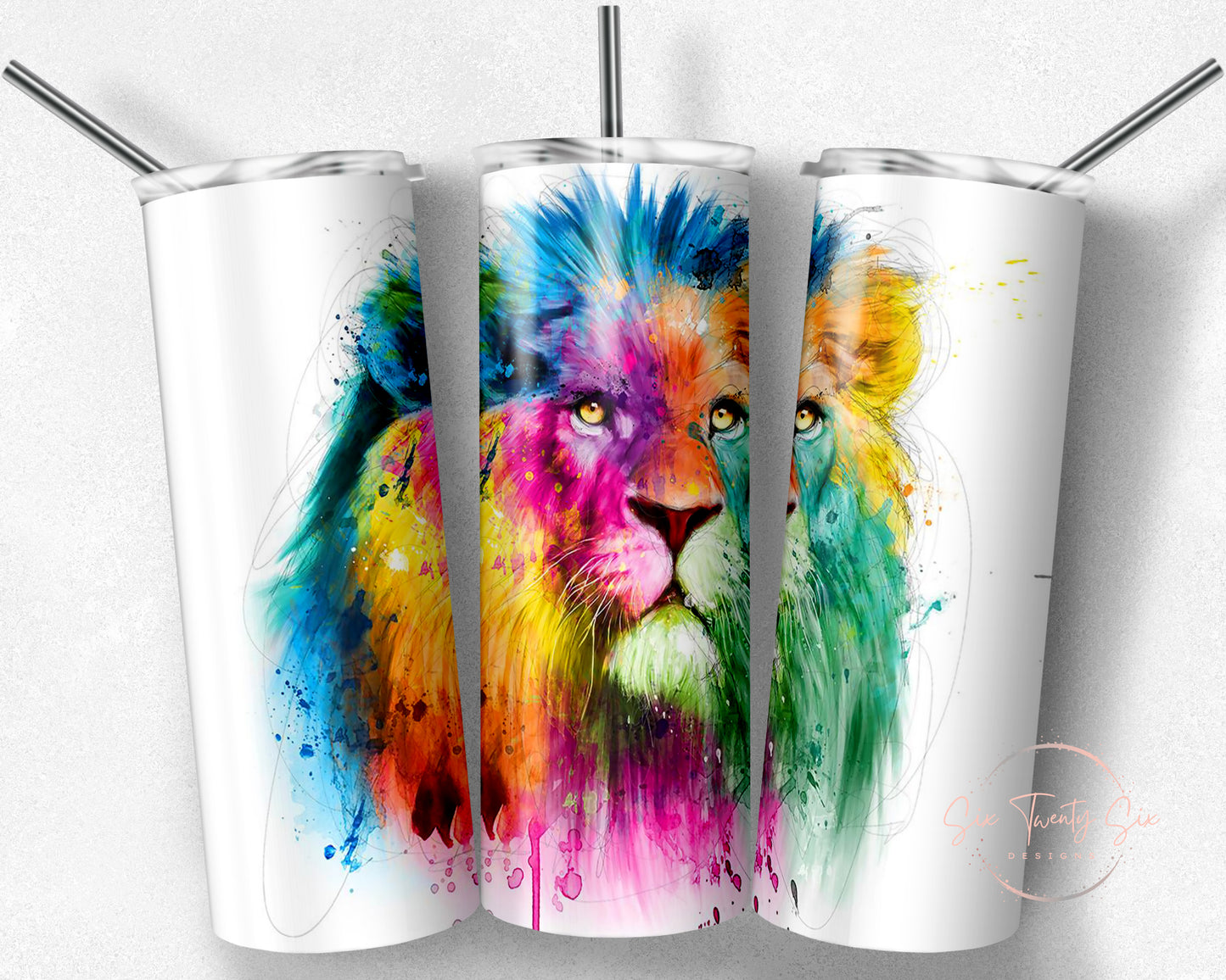 Colorful Lion Tumbler