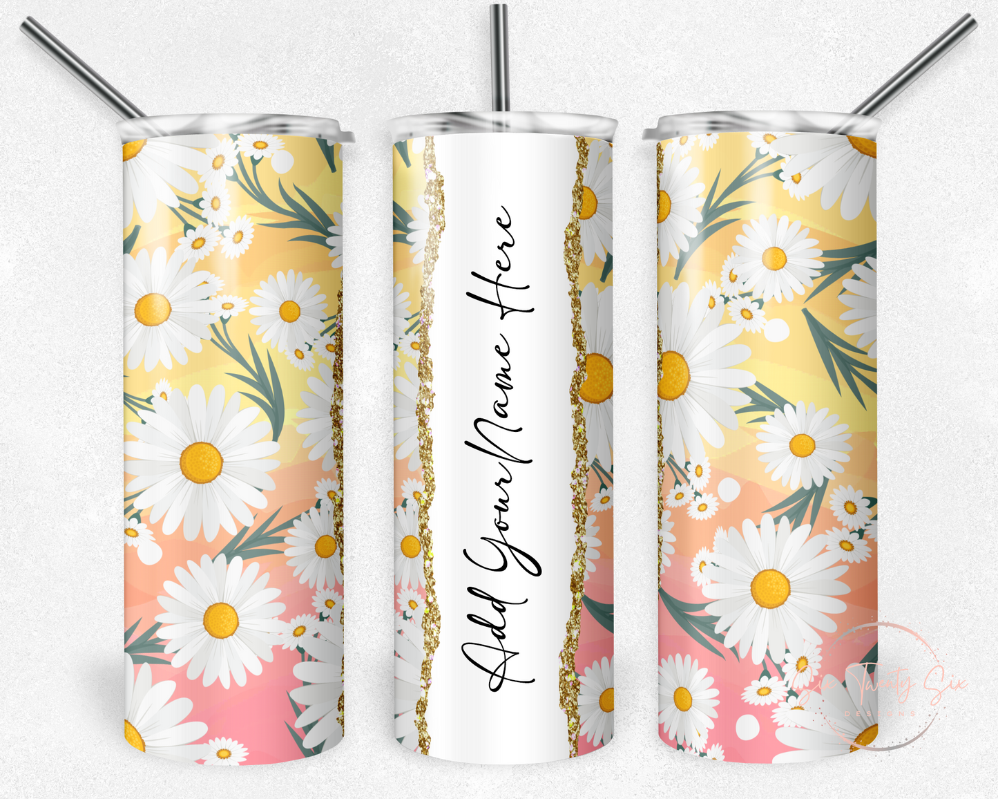 Add Your Name: Daisies Tumbler