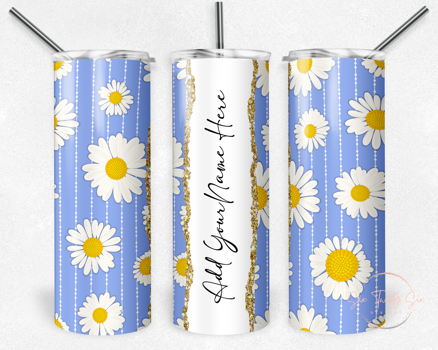 Add Your Name: Daisies Tumbler