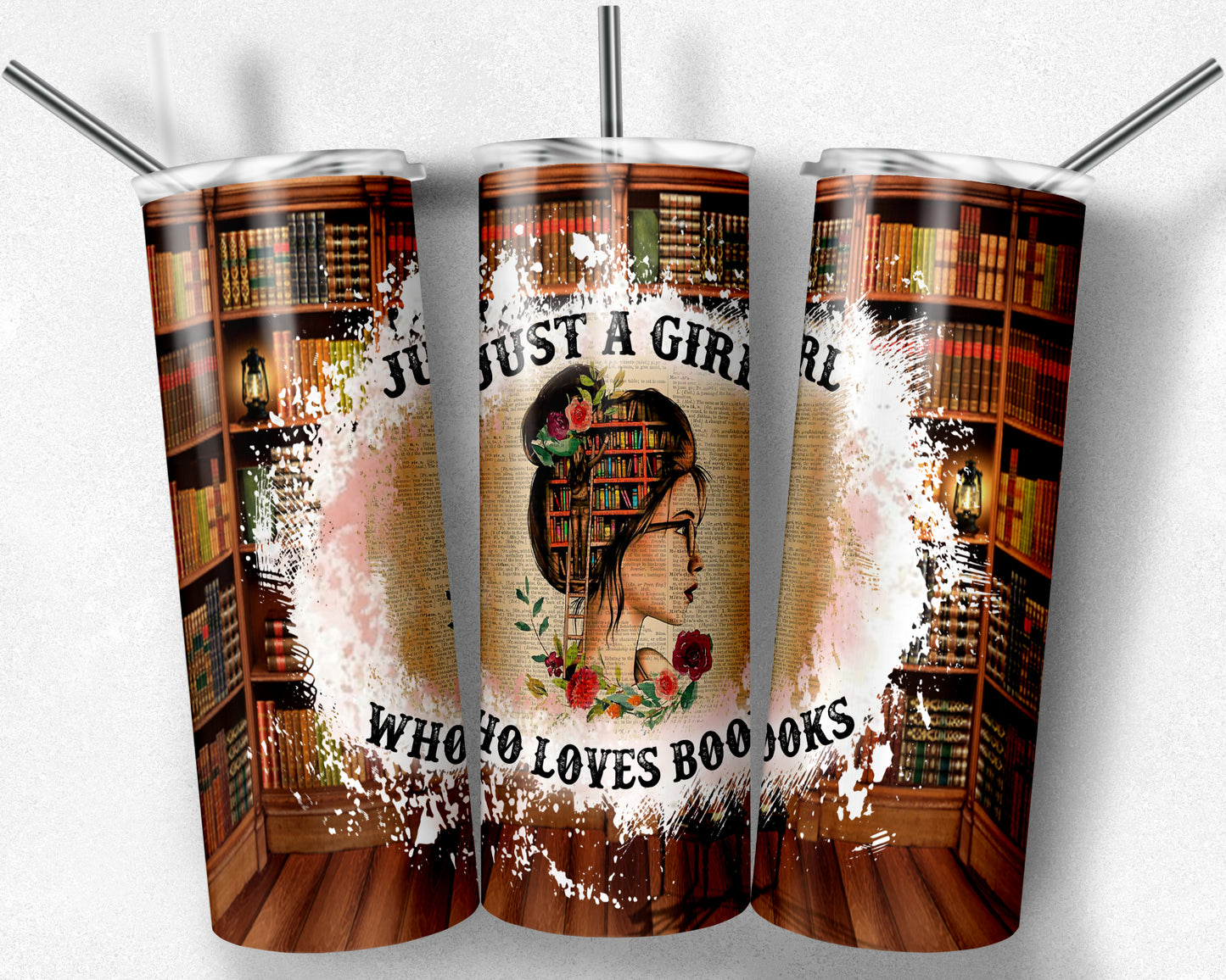 Just A Girl Who Loves Books Tumbler