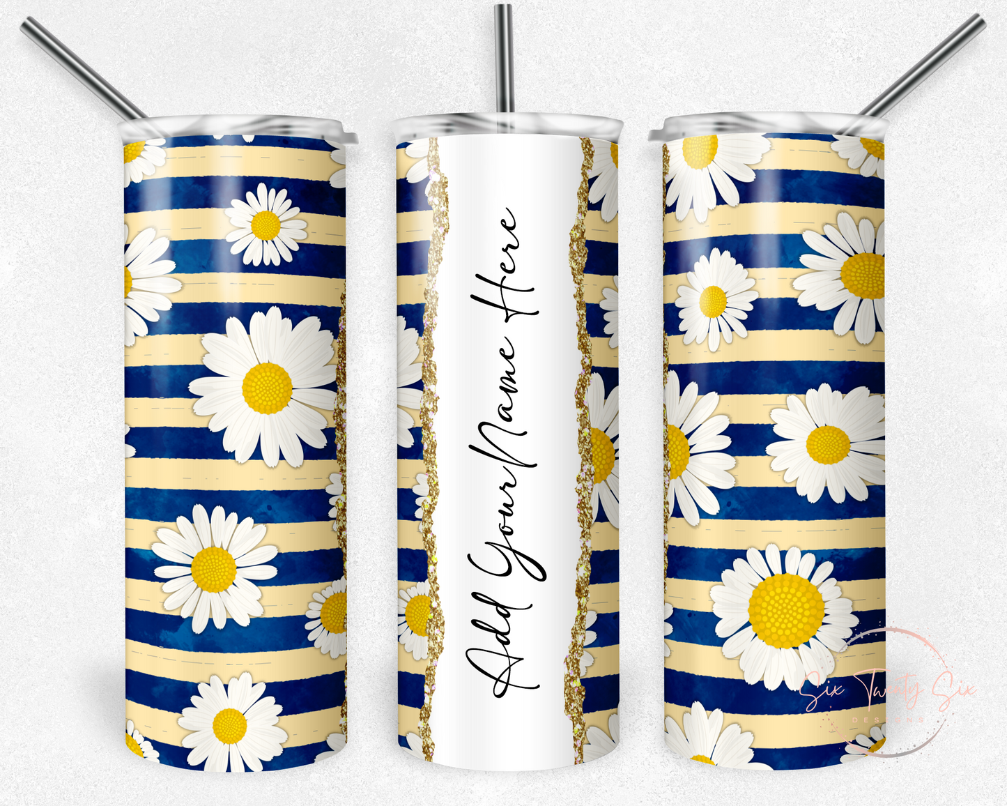 Add Your Name: Daisies Tumbler