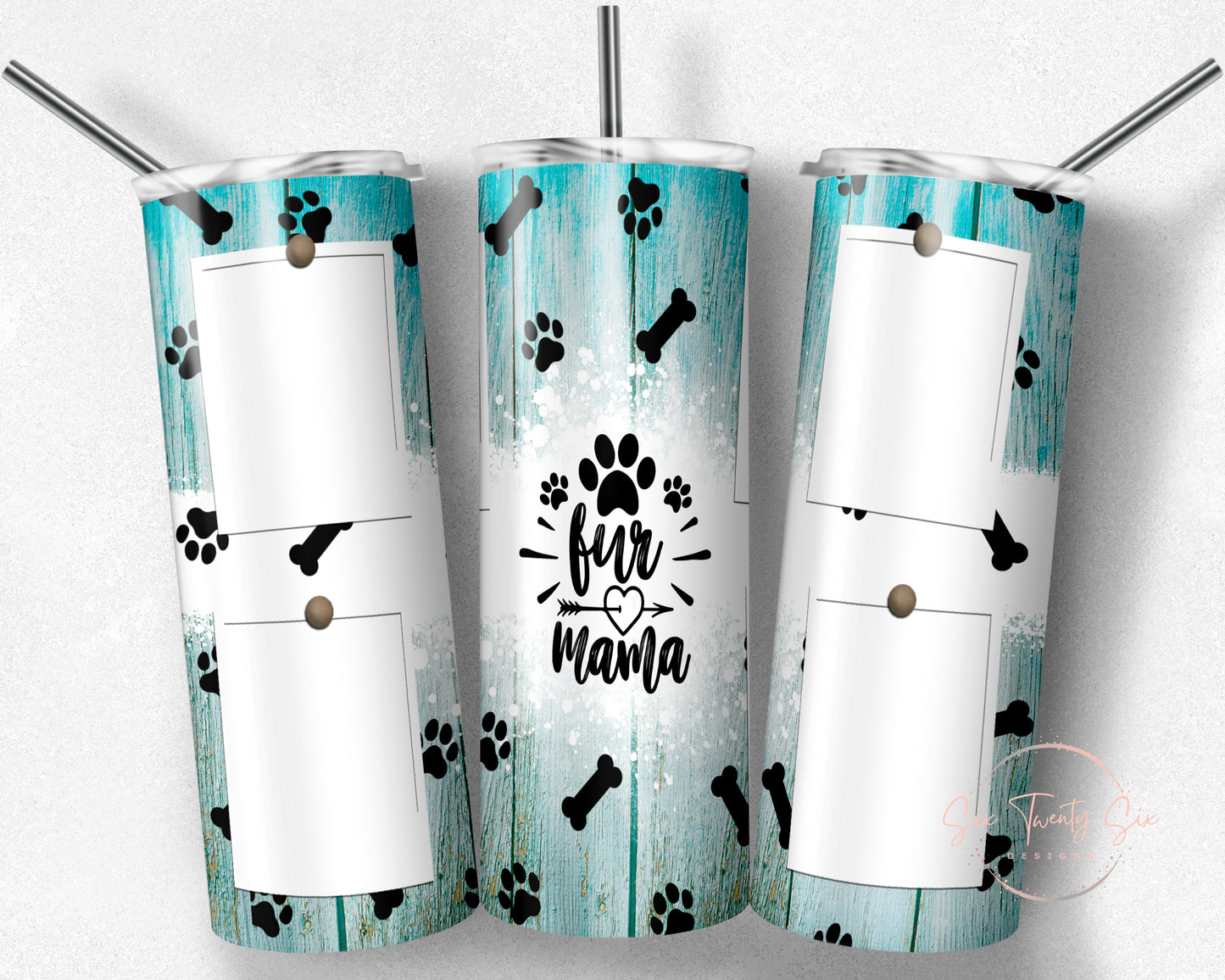 Fur Mama - Black Photo Tumbler