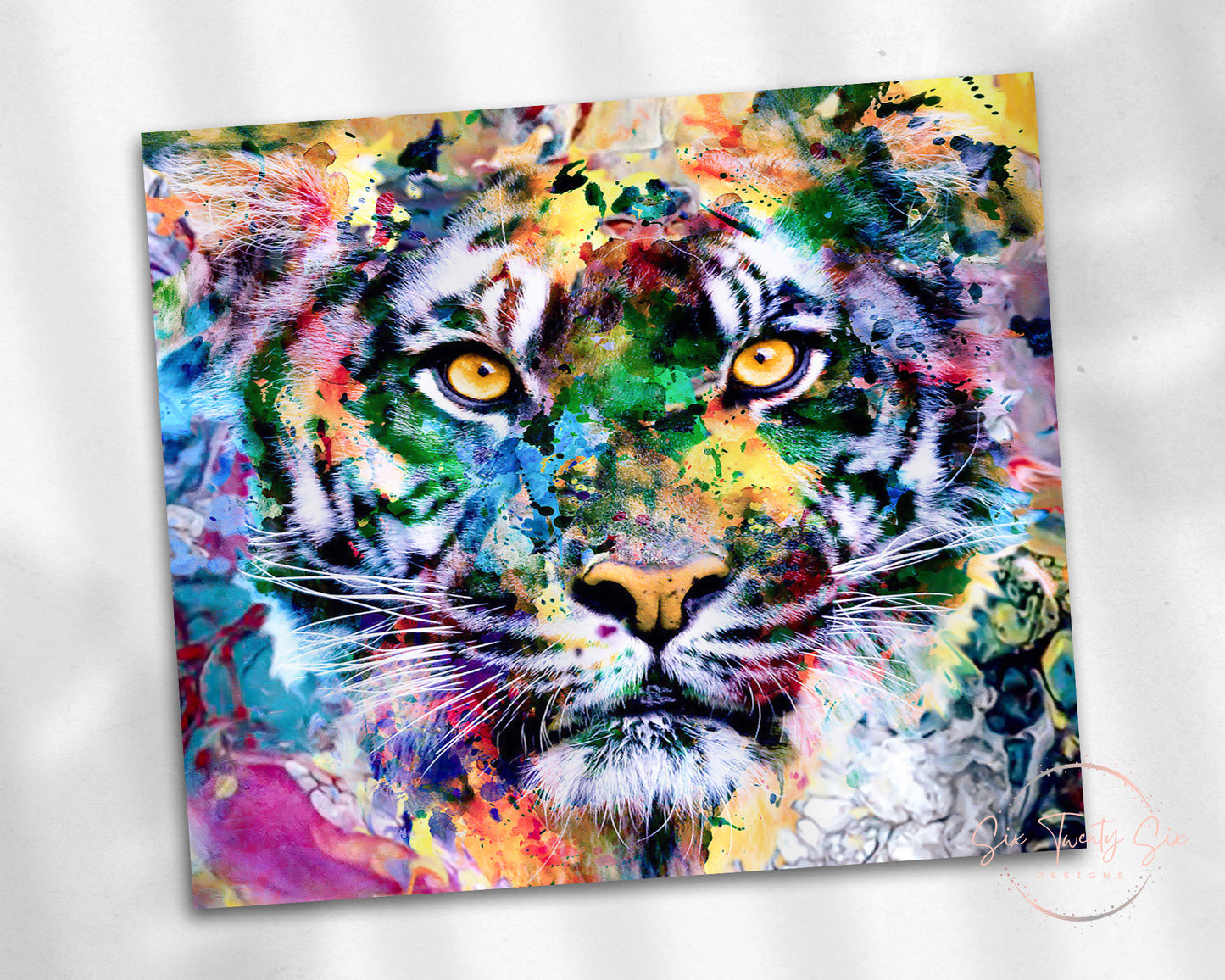 Abstract Tiger Tumbler