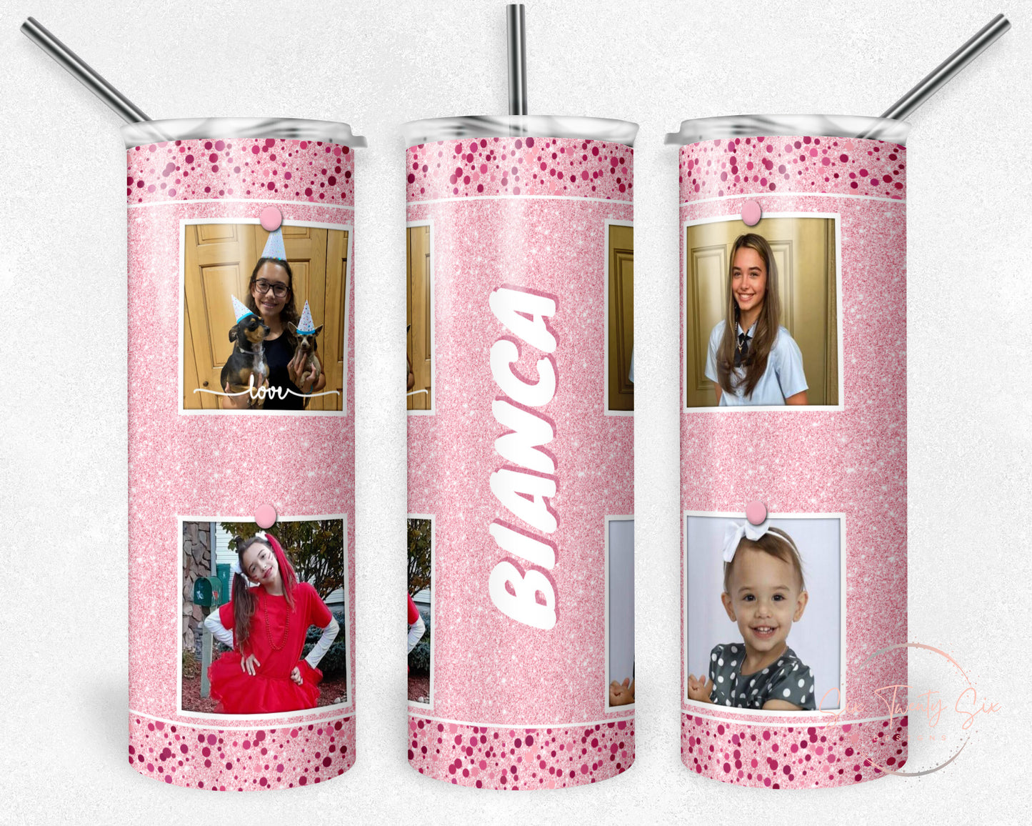 Pink Photo Tumbler