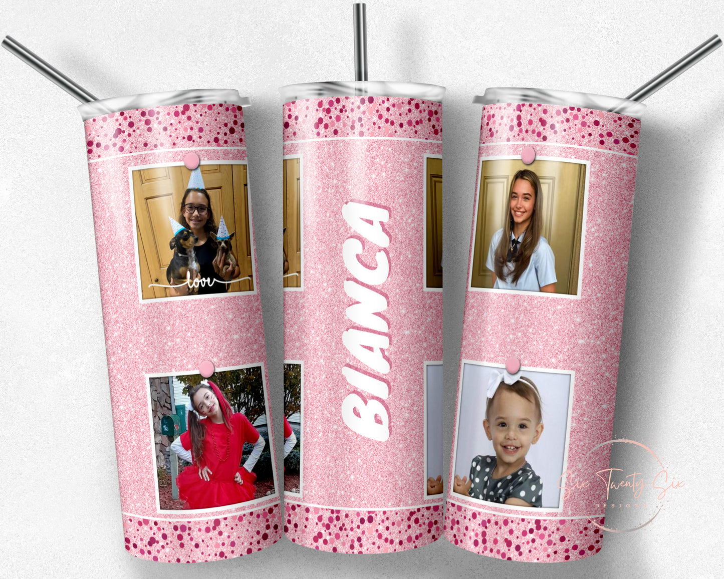 Pink Photo Tumbler