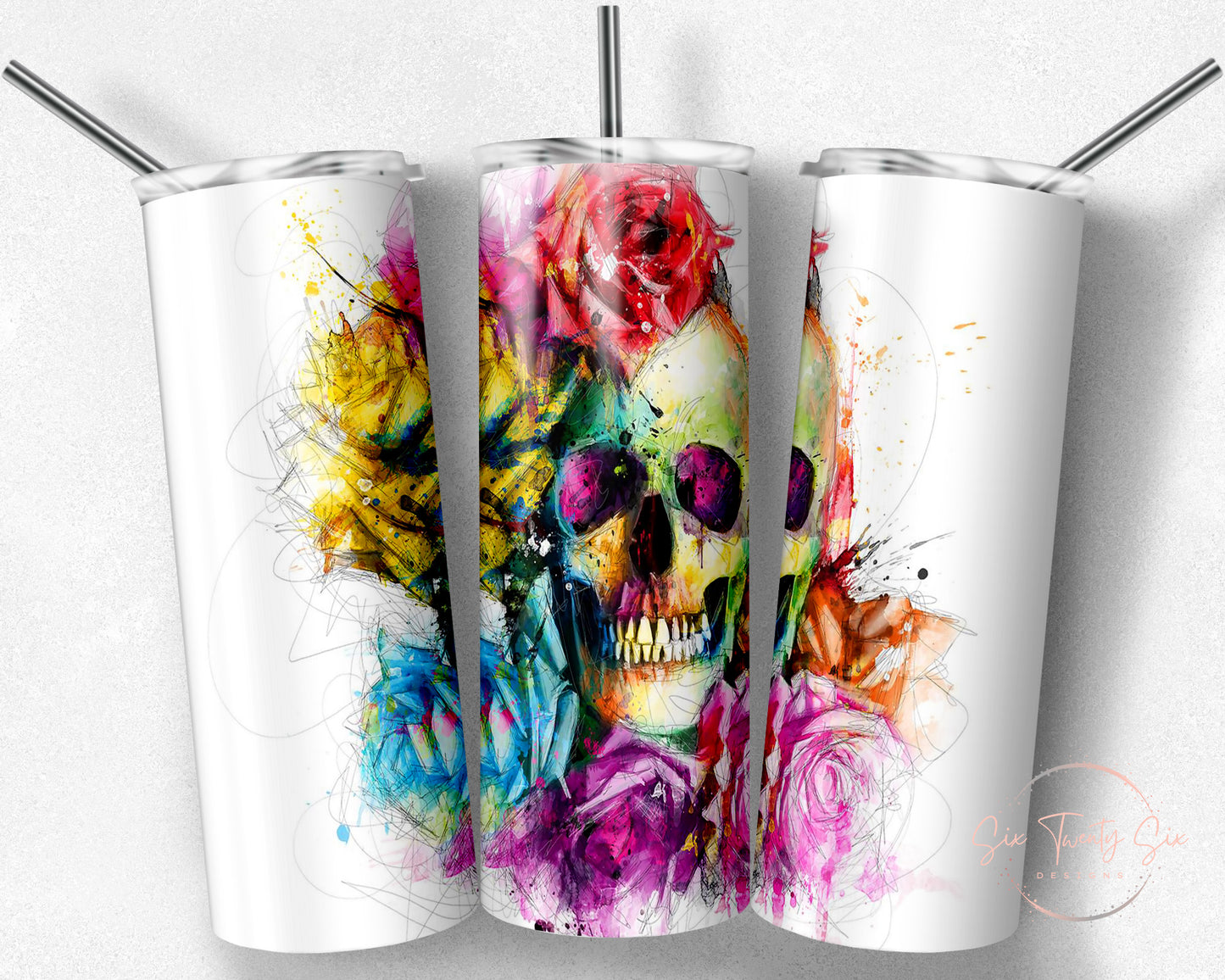 Skull of Roses Tumbler