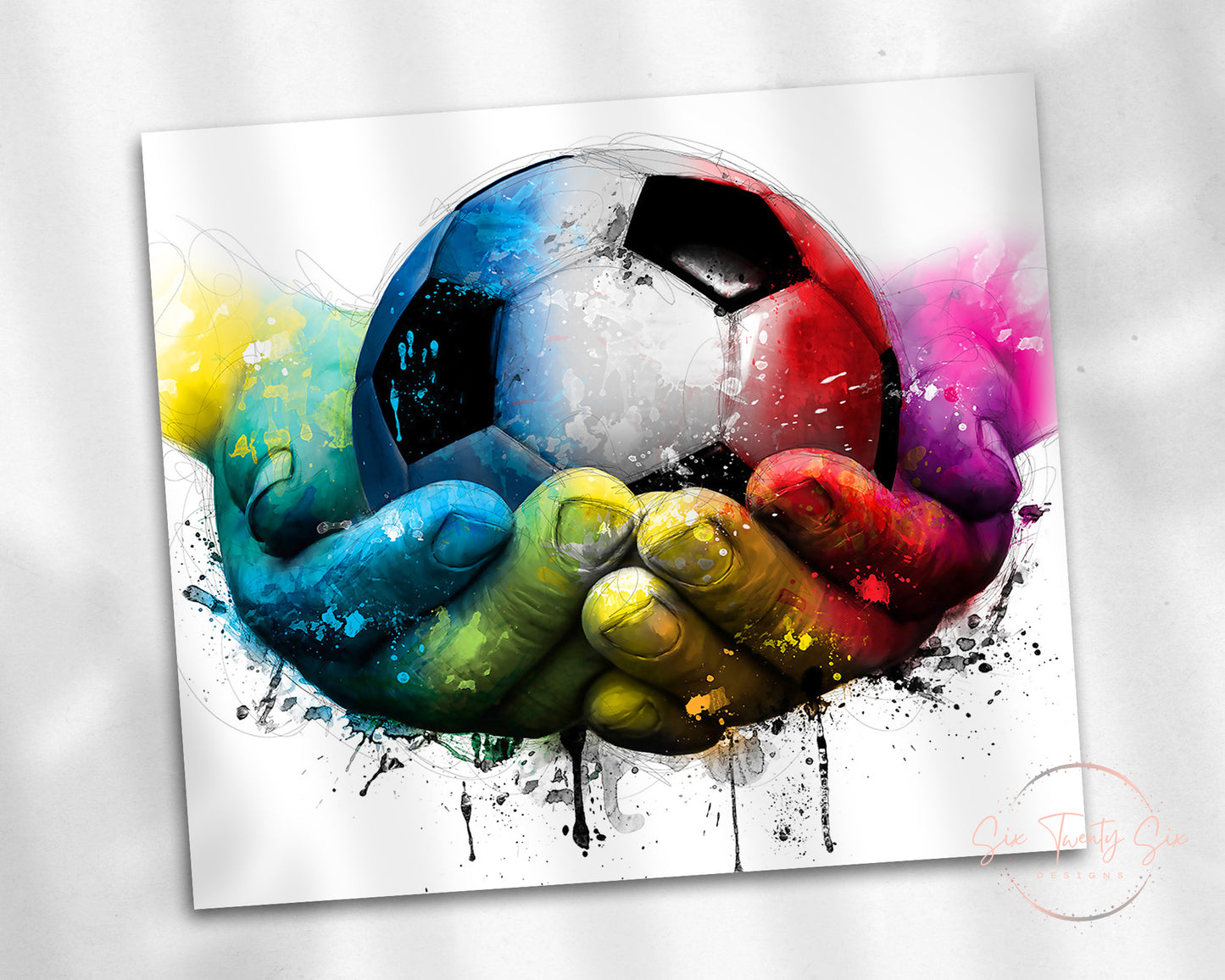 Colorful Soccer Tumbler