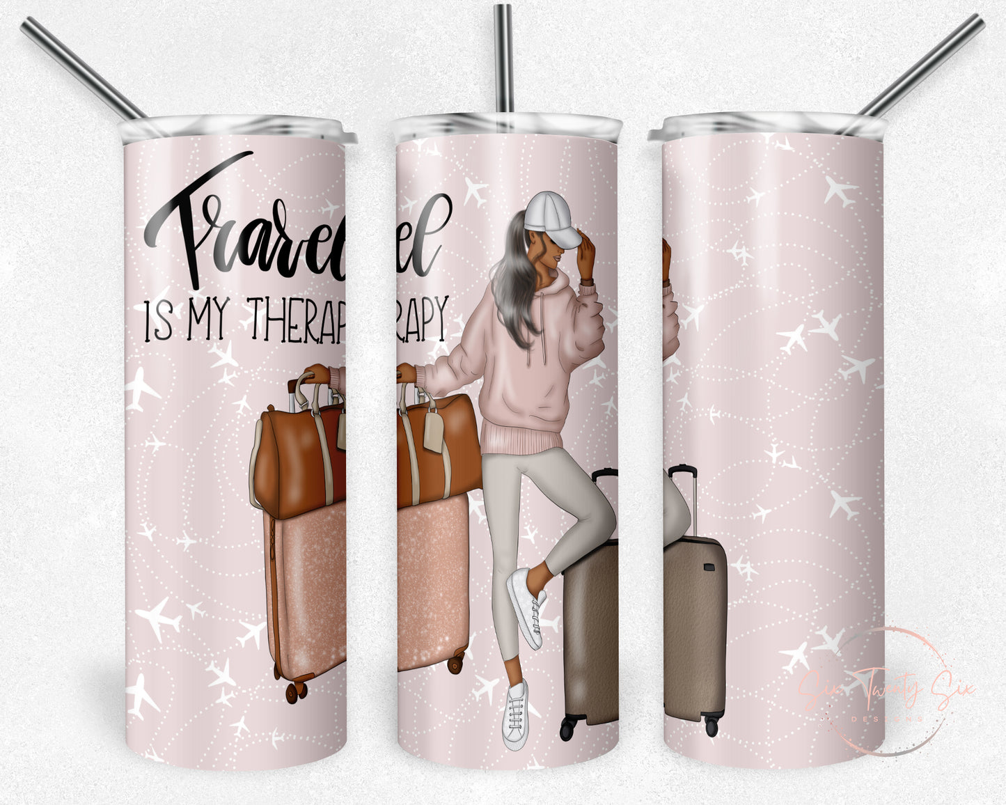 Travel Is My Therapy 20oz Tumbler