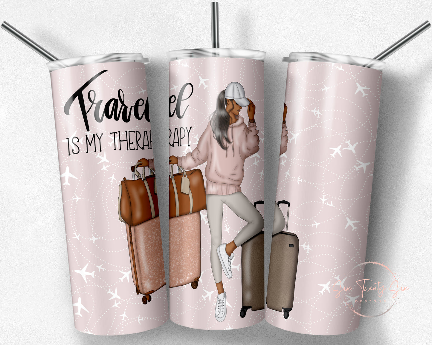 Travel Is My Therapy 20oz Tumbler